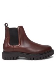 Tommy Hilfiger Sztyblety Casual Hilfiger Chunky Lth Chels FM0FM05197 Brązowy. Brązowe sztyblety męskie Tommy Hilfiger, ze skóry, bez zapięcia. Za 679.99 zł.