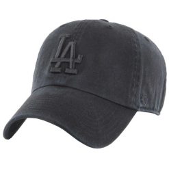 Męska czapka z daszkiem 47 Brand MLB Los Angeles Dodgers Cap. Czarne czapki męskie 47 Brand, bez wzorów, z bawełny, sportowe. Za 141.85 zł.