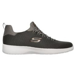 Buty do chodzenia męskie Skechers Dynamight. Zielone buty sportowe na co dzień męskie Skechers, z materiału, bez zapięcia, trekkingowe. Za 219.99 zł.