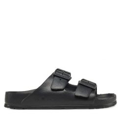 Klapki Roxy. Czarne klapki damskie Roxy, bez wzorów, bez obcasa. Za 139.99 zł.