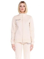 Bluza z bawełna z zamek błyskawiczny na co dzień. Czarne bluzy bez kaptura damskie LEONE 1947 APPAREL, xs, z bawełny. Za 252.56 zł.
