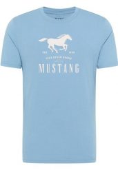 Męski T-Shirt Mustang Style Alex Faded Denim 1017993 5124. T-shirty męskie Mustang, m, bez wzorów, z denimu, bez kołnierzyka. Za 79.99 zł.
