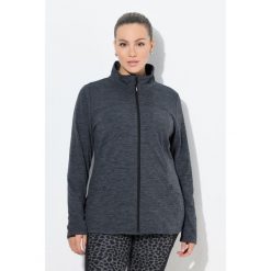 Damskie Bluza funkcyjna wąski krój stójka długi rękaw. Czarne bluzy bez kaptura damskie Ulla Popken, plus size, z elastanu. Za 349.99 zł.