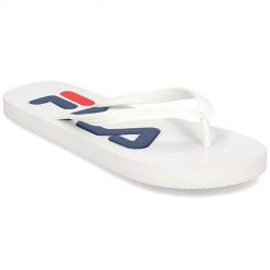 Japonki damskie Fila Troy Slipper. Białe klapki damskie Fila, bez wzorów, z materiału, bez obcasa. Za 78.00 zł.