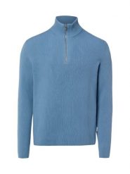 Lindbergh sweter z dzianiny Mężczyźni niebieski, S. Niebieskie swetry męskie Lindbergh, m, bez wzorów, z bawełny, bez kołnierzyka. Za 349.95 zł.