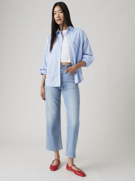 Levi's Dżinsy - Straight fit - w kolorze błękitnym rozmiar: W26/L27. Niebieskie jeansy damskie Levi's, z podwyższonym stanem. Za 166.10 zł.