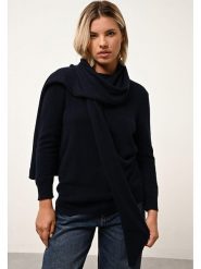 Just Cashmere Kaszmirowy szal "Spencer" w kolorze granatowym - 200 x 30 cm rozmiar: onesize. Niebieskie szaliki i kominy damskie Just Cashmere, bez wzorów, z kaszmiru. Za 260.99 zł.