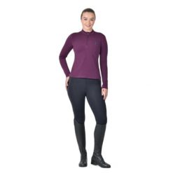 Damska bluza jeździecka z długim rękawem z meshu Dublin. Fioletowe bluzy bez kaptura damskie DUBLIN, s, z materiału. Za 346.00 zł.