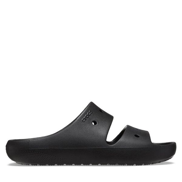 Klapki Crocs. Czarne klapki damskie Crocs, bez wzorów, bez obcasa. Za 129.99 zł.