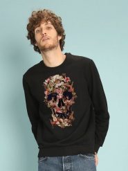 WOOOP Bluza "Jungle Skull" w kolorze czarnym rozmiar: XL. Czarne bluzy bez kaptura męskie Wooop, xl, z bawełny. Za 100.99 zł.