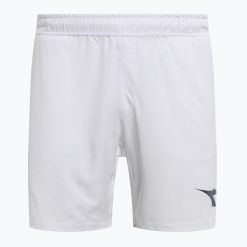 Spodenki męskie Diadora Bermuda Icon. Białe szorty męskie Diadora, bez wzorów, z elastanu, sportowe. Za 94.99 zł.