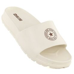 Klapki damskie basenowe plażowe na platformie czarne Big Star TT274A044. Czarne klapki damskie Big Star, bez wzorów, z materiału, bez obcasa, na platformie. Za 79.99 zł.