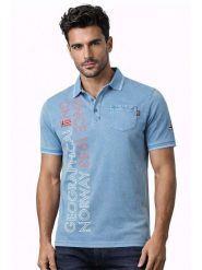 Geographical Norway Koszulka polo "Konakri" w kolorze błękitnym rozmiar: M. Niebieskie koszulki polo męskie Geographical Norway, m, bez wzorów, z bawełny, bez ramiączek. Za 96.37 zł.