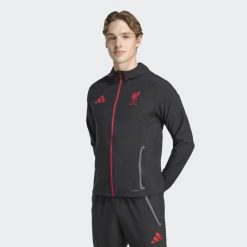 Bluza Liverpool FC Tiro 25 Competition Vis Tech Travel. Czarne bluzy bez kaptura męskie Adidas. Za 383.00 zł.
