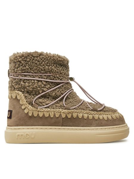 Mou Śniegowce Eskimo Sneaker Bold Scoub Lace FW411012A Szary. Szare śniegowce damskie Mou, ze skóry. Za 739.99 zł.