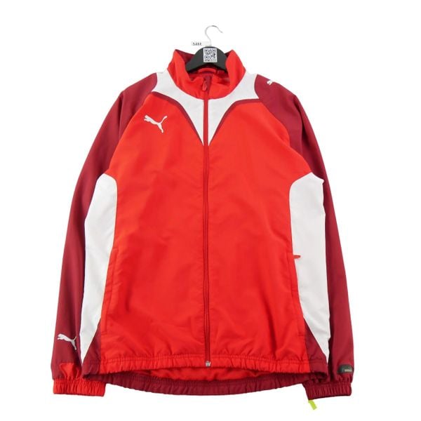 Second life - Kurtka dresowa męska czerwona - Jak nowy. Czerwone kurtki męskie Puma, m, bez wzorów, z dresówki, sportowe, bez kaptura. Za 146.96 zł.