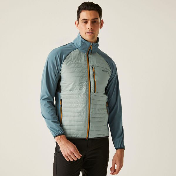 Kurtka turystyczna hybrydowa męska Pro Hybrid. Szare kurtki męskie Regatta, m, bez wzorów, z materiału, sportowe, bez kaptura. Za 139.99 zł.