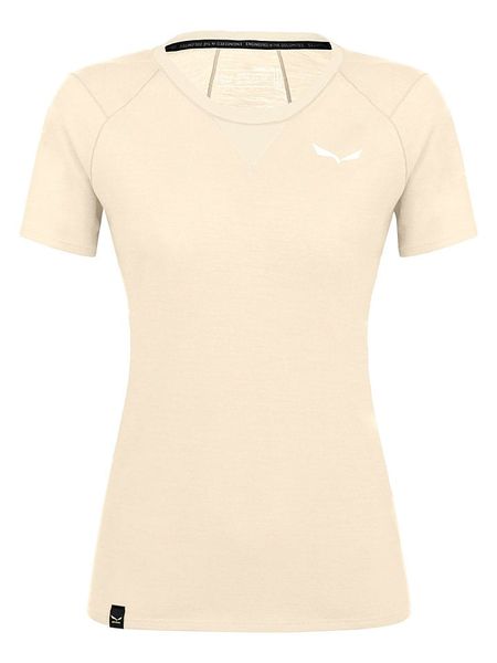 Salewa Koszulka trekkingowa "Agner Merino" w kolorze beżowym rozmiar: 40. Brązowe bluzki sportowe damskie Salewa, z lyocellu, bez kołnierzyka, bez ramiączek. Za 153.71 zł.