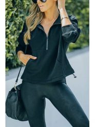 Milan Kiss Bluza w kolorze czarnym rozmiar: M. Czarne bluzy bez kaptura damskie Milan Kiss, m. Za 127.65 zł.