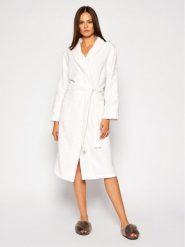 Calvin Klein Underwear Szlafrok Robe 000EW1159E Biały. Białe szlafroki damskie Calvin Klein Underwear, l, bez wzorów, z bawełny. Za 459.99 zł.