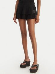 Juicy Couture Spódnica mini Smocked Terry JCGGS126006 Czarny Regular Fit. Czarne spódniczki damskie Juicy Couture, xs, bez wzorów, z bawełny, mini. Za 249.99 zł.