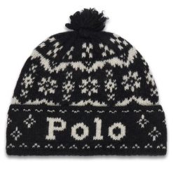 Czapka Polo Ralph Lauren. Czarne czapki zimowe damskie Polo Ralph Lauren. Za 549.99 zł.