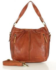 Shopper bag MARCO MAZZINI brąz camel vs117b. Brązowe shopper bag damskie bez wzorów, ze skóry, bez dodatków. Za 598.49 zł.