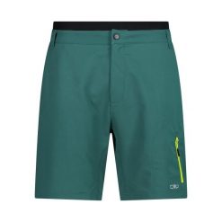 Spodenki męskie turystyczne CMP 30C5967. Zielone szorty męskie CMP, bez kołnierzyka. Za 355.75 zł.