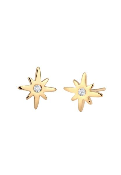 Elli DIAMONDS Kolczyki Damskie Gwiezdne Diamenty Brylantowy Szlif Biały 0.04 ct 585 Żółte Złoto Stroje Wieczorowe Złoto 1 ct. Białe kolczyki damskie Elli DIAMONDS, z diamentem, złote, na sztyftcie. Za 1,339.99 zł.
