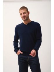 Just Cashmere Kaszmirowy sweter "Mevron" w kolorze granatowym rozmiar: XXL. Niebieskie swetry męskie Just Cashmere, xxl, bez wzorów, z kaszmiru, bez kołnierzyka. Za 351.38 zł.