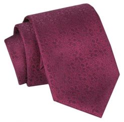 Krawat - ALTIES - Ciemnoczerwony, Faktura w Kwiaty. Czerwone krawaty i muchy męskie Alties, bez wzorów, z tkaniny, eleganckie. Za 49.00 zł.
