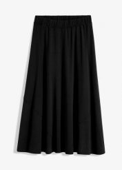 Spódnica z dżerseju, poszerzana dołem. Czerwone spódniczki damskie bonprix, bez wzorów, z dżerseju, eleganckie. Za 122.99 zł.