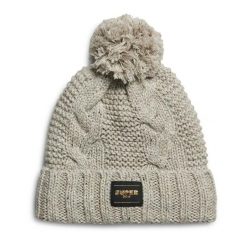 Damska czapka z dzianiny Superdry. Brązowe czapki zimowe damskie Superdry., z dzianiny. Za 121.00 zł.