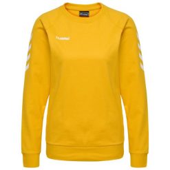 Bluza do piłki ręcznej damska Hummel Go Cotton Sweatshirt Woman. Żółte bluzy bez kaptura damskie HUMMEL, xl. Za 135.00 zł.