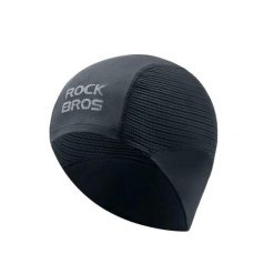 Czapka rowerowa dzianinowa bezszwowa. Czarne czapki męskie ROCKBROS, bez wzorów, z dzianiny. Za 83.99 zł.