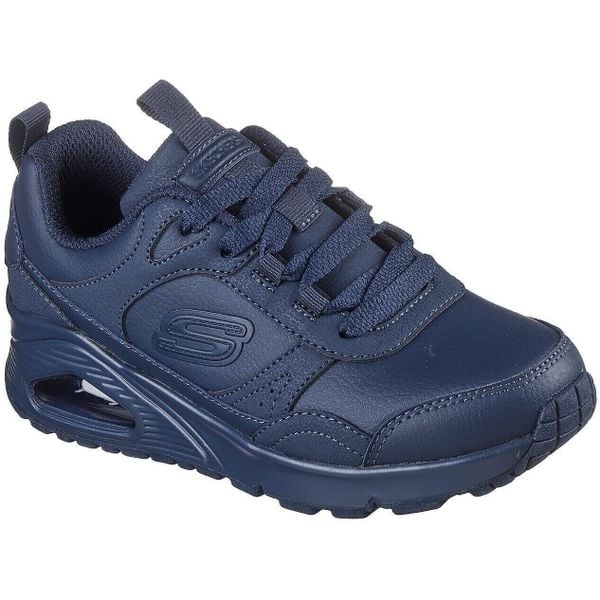 Buty sportowe męskie Skechers Uno Gen1 class Edge. Niebieskie buty sportowe na co dzień męskie Skechers, z materiału, bez zapięcia, trekkingowe. Za 390.00 zł.