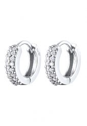 Elli Damskie kreole Basic błyszczące kryształami cyrkonii w srebrze próby 925 Sterling Silver Kolczyki 1 ct. Szare kolczyki damskie Elli, z cyrkonią, srebrne. Za 333.99 zł.