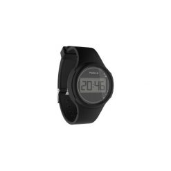 Zegarek do biegania W100 S. Czarne zegarki damskie KALENJI, ze stali. Za 24.99 zł.