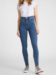 Lee Dżinsy "Ivy" - Skinny fit - w kolorze niebieskim rozmiar: W26/L33. Niebieskie jeansy damskie Lee, z podwyższonym stanem. Za 122.38 zł.