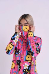 Komin Trippy Hippy. Brązowe szaliki i kominy damskie OOSC, bez wzorów, z elastanu. Za 98.99 zł.