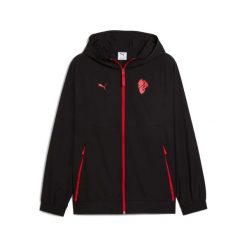 Kurtka dresowa AC Milan Woven 2025/26. Czarne kurtki męskie Puma, m, bez wzorów, z dresówki, eleganckie, bez kaptura. Za 309.00 zł.