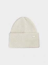 4F Czapka beanie w kolorze białym rozmiar: S. Białe czapki zimowe damskie 4f, ze splotem. Za 32.98 zł.