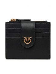 PINKO Portfel Multi Purpose Wallet 103610 A0F1 Czarny. Czarne portfele damskie Pinko, bez wzorów, ze skóry. Za 629.99 zł.