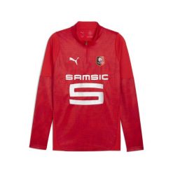 Męska bluza treningowa z zamkiem 1/4 Stade Rennais F.C. PUMA Red Silver Metallic. Czerwone bluzy bez kaptura męskie Puma, l. Za 329.00 zł.