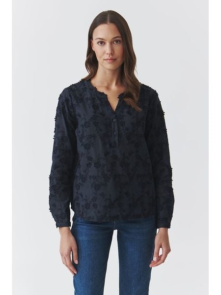 TATUUM Bluzka "Relia" w kolorze granatowym rozmiar: 38. Niebieskie bluzki damskie Tatuum, bez wzorów, z bawełny, bez kołnierzyka, bez ramiączek. Za 187.52 zł.