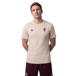 Męska lifestyle’owa koszulka piłkarska z krótkim rękawem Siroko RSG Travel. Białe t-shirty sportowe męskie SIROKO, m, z bawełny, bez ramiączek, do piłki nożnej. Za 119.20 zł.