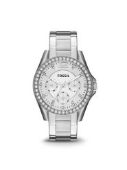 Fossil Zegarek Riley ES3202 Srebrny. Szare zegarki damskie Fossil, srebrne. Za 589.99 zł.