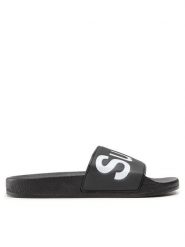Superga Klapki 1908 Slides Polysoft Czarny. Czarne klapki damskie Superga, bez wzorów, ze skóry, bez obcasa. Za 99.99 zł.