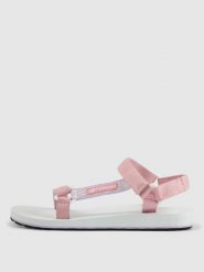 4F Sandały SVING damskie - różowe 39. Czerwone sandały damskie 4f, bez wzorów, z gumy, bez obcasa. Za 129.99 zł.