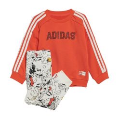 Zestaw adidas x Disney Mickey Mouse Crewneck and Jogger. Białe spodnie dresowe damskie Adidas, bez wzorów, z dresówki. W wyprzedaży za 182.00 zł.